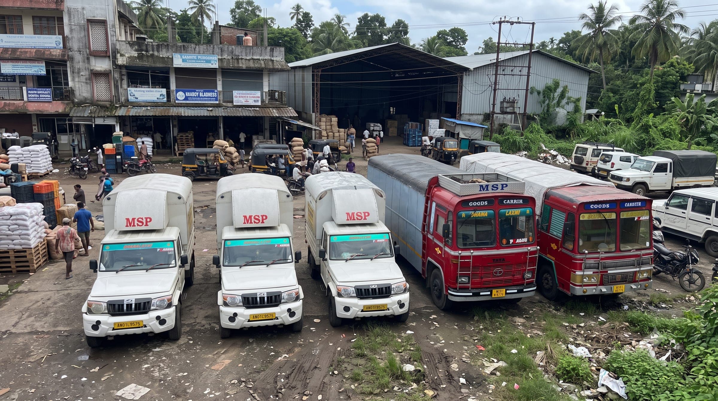The MSP fleet lined up at the depot