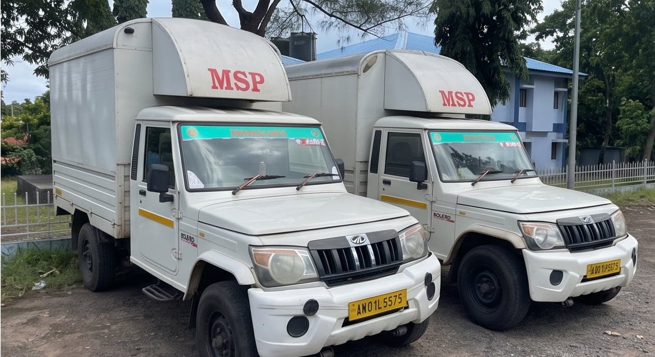 Two MSP vans on Andaman & Nicobar registration